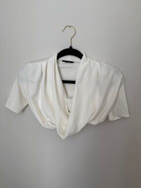 NAKED WARDROBE - cowl neck crop top
